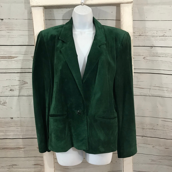 Suede green blazer Clearance